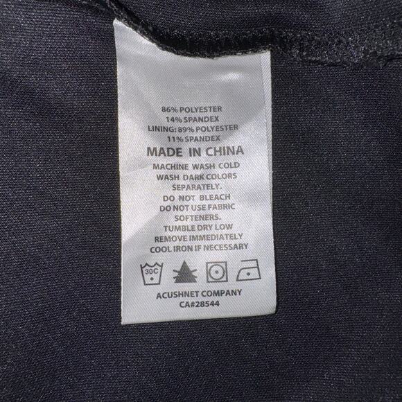 FJ FootJoy Sz Medium Black Short Sleeve Athletic Dress Knee Zip Pockets Outdoors - Picture 5 of 7